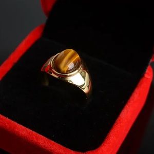 Tigers eye signet ring size 11